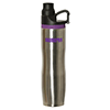 WB9317-C-SUB-MARCOTE 591 ML. (20 FL. OZ.) STAINLESS STEEL BOTTLE-Purple Silicone band